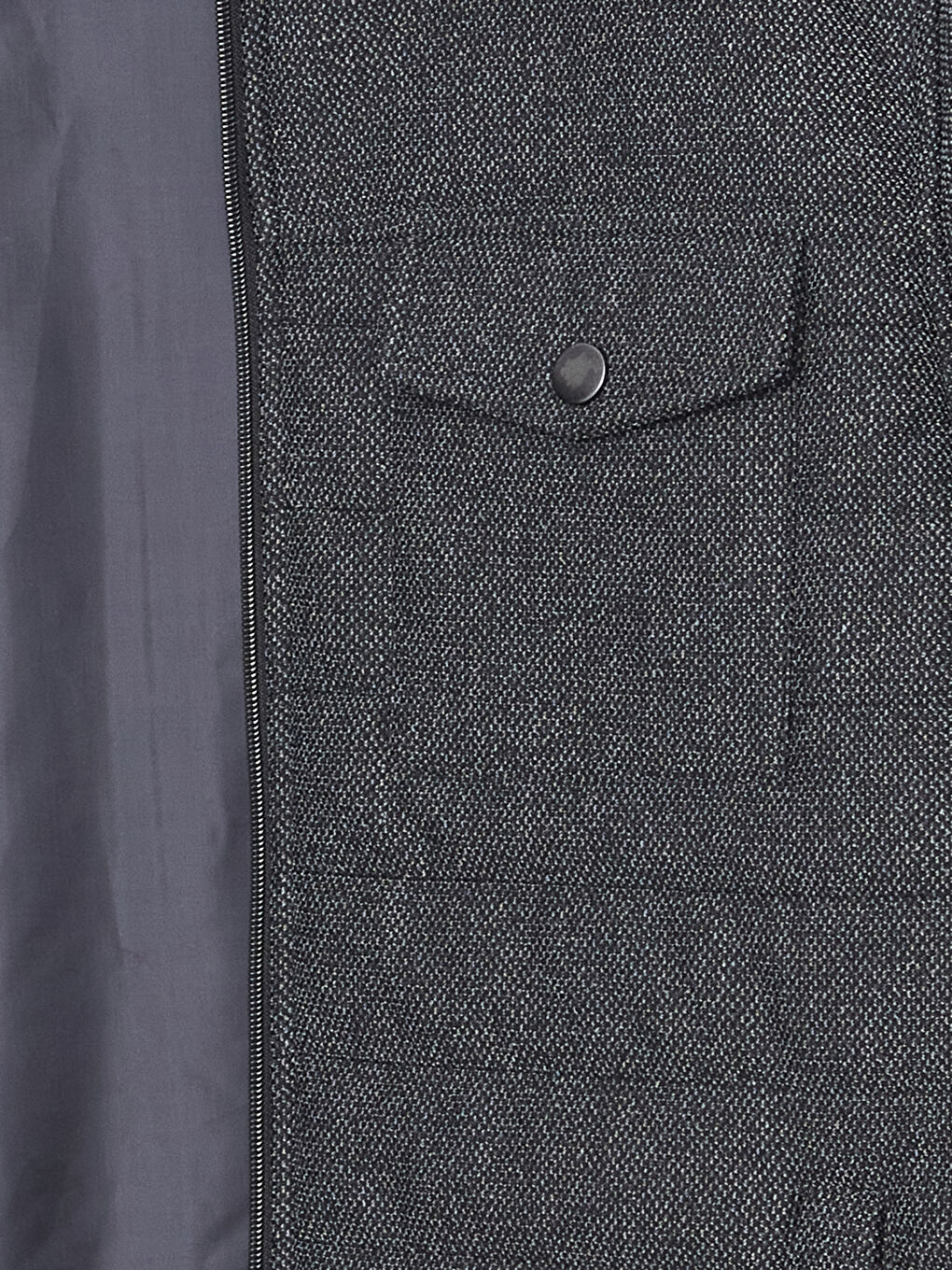 Antrasit Slim Fit Gömlek Yaka Erkek Mont-1