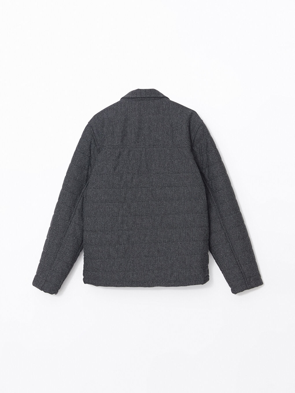 Antrasit Slim Fit Gömlek Yaka Erkek Mont-2