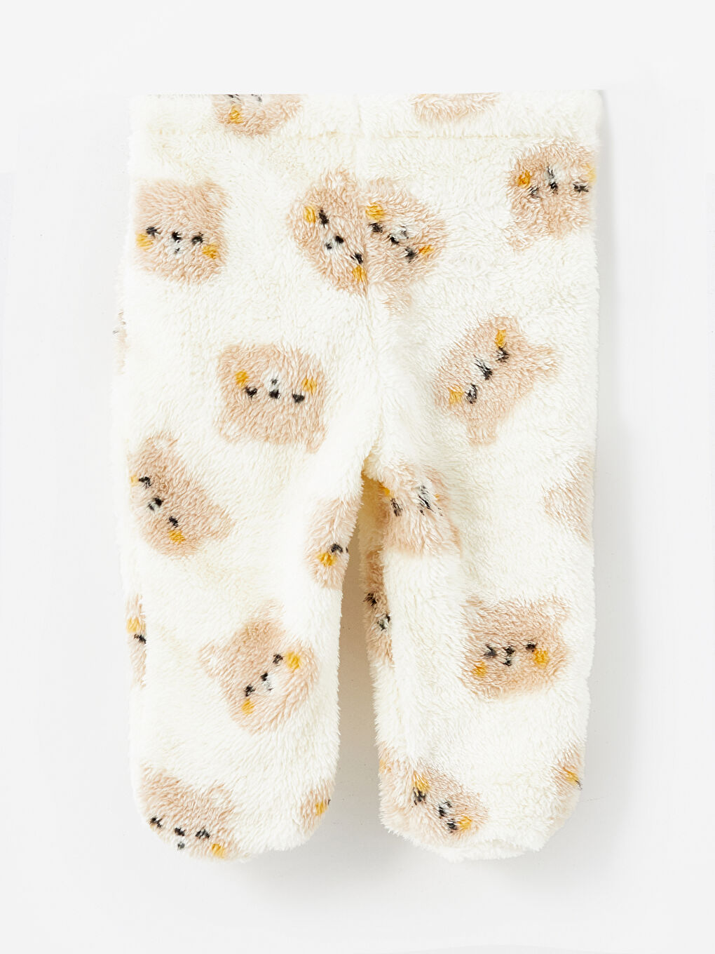 Ekru Beli Lastikli Erkek Bebek Patikli Pijama Alt-1