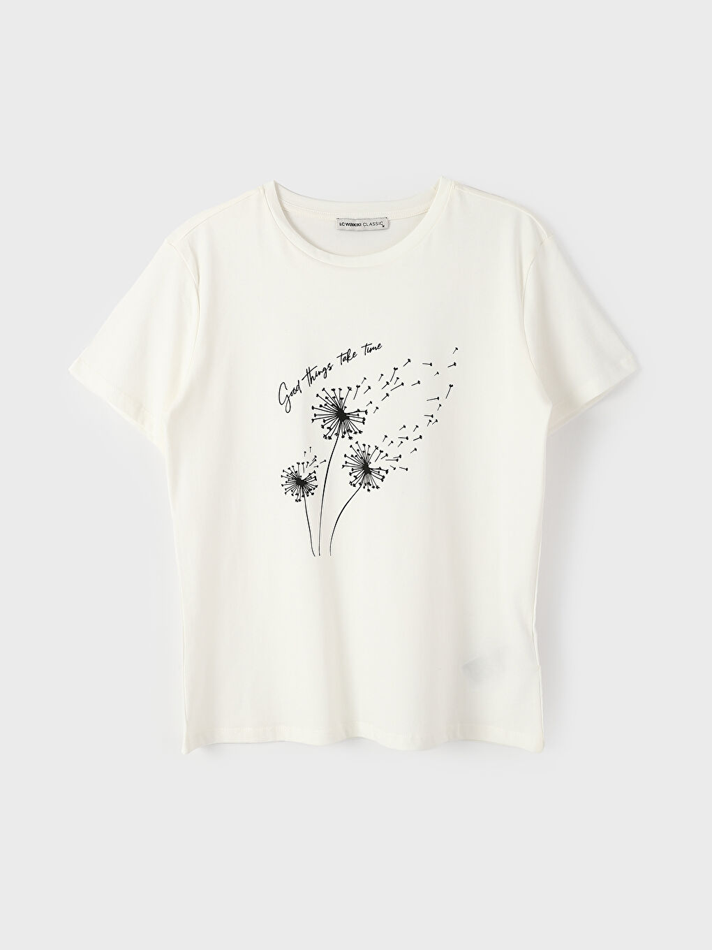 Crew Neck Printed Short Sleeve Women's T-Shirt