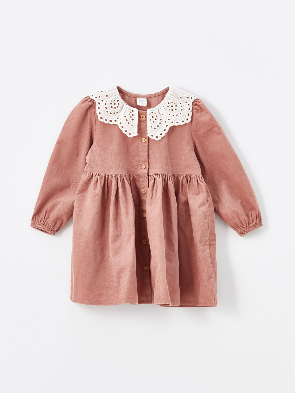 LCW Kids Long Sleeve Velvet Floral Girls' Dress -W4CS36Z1-YFZ