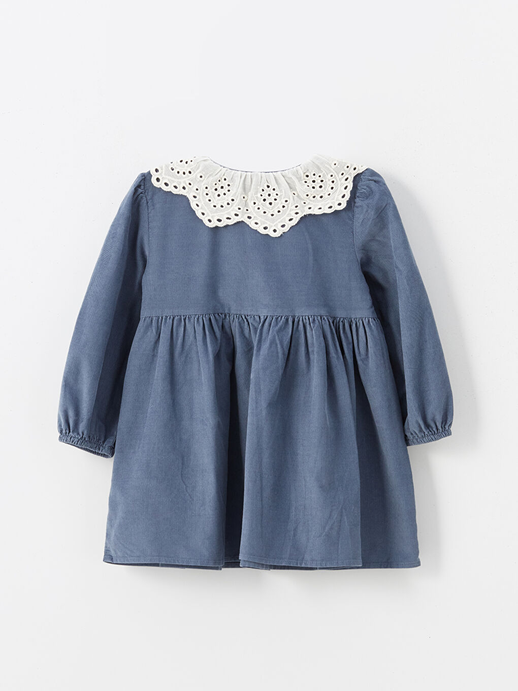 LCW Kids Long Sleeve Velvet Floral Girls' Dress -W4CS36Z1-YHT