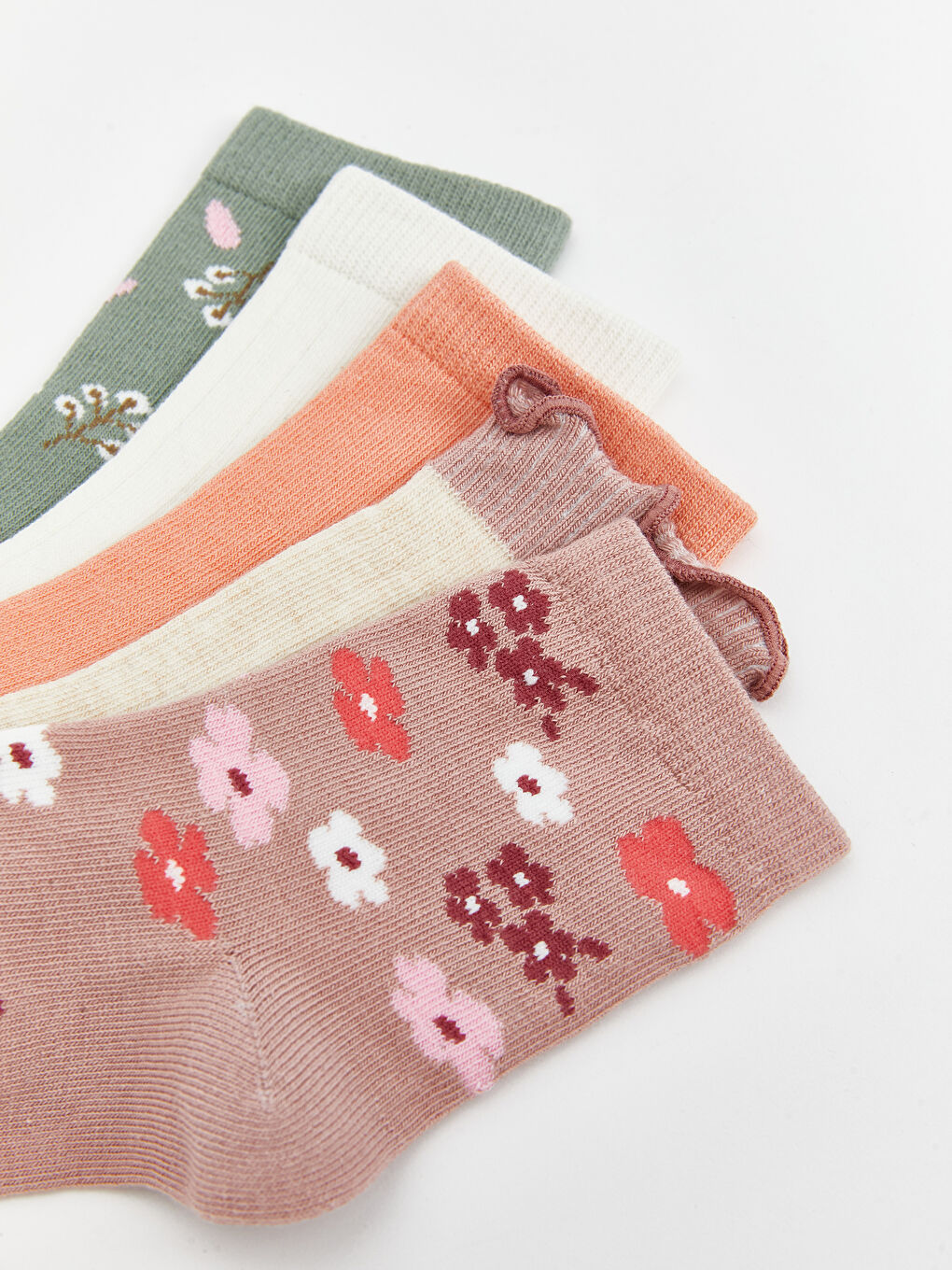 Chaussettes de Cheville Imprimées pour Bébés Filles Lot de 5 Pièces-2