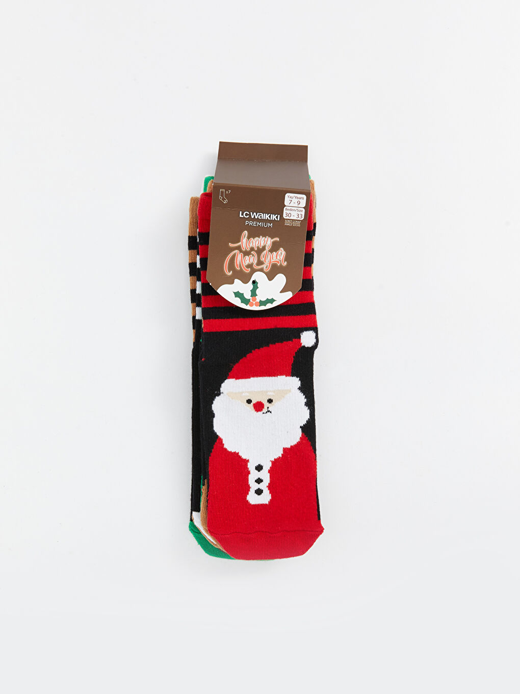 LCW Kids Christmas Themed Boys' Ankle Socks 7 Pack -W4CT49Z4-K00