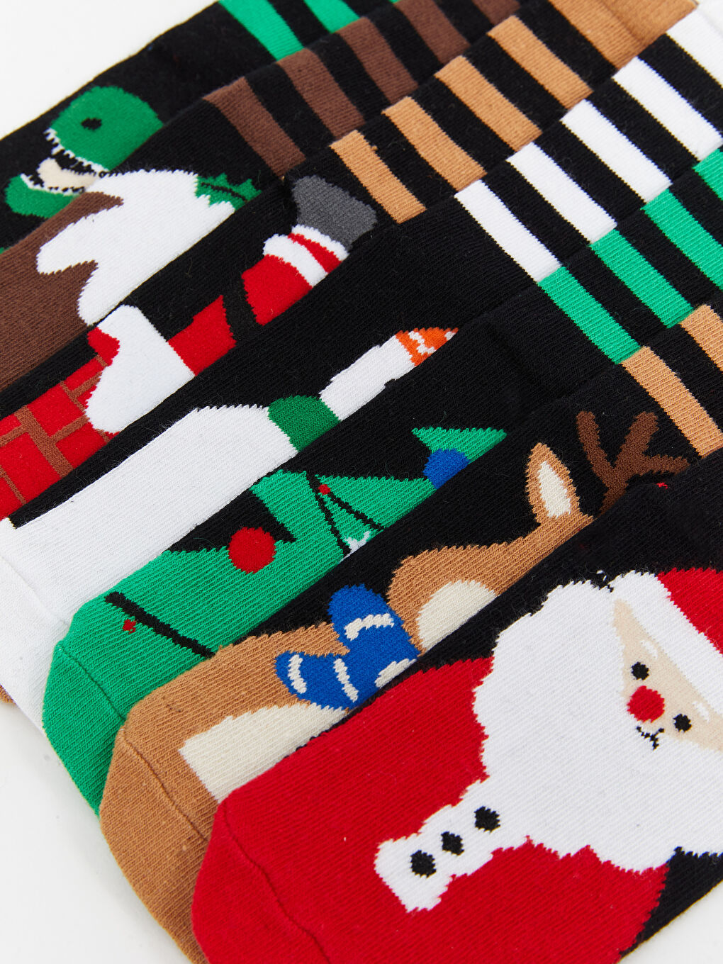 LCW Kids Christmas Themed Boys' Ankle Socks 7 Pack -W4CT49Z4-K00