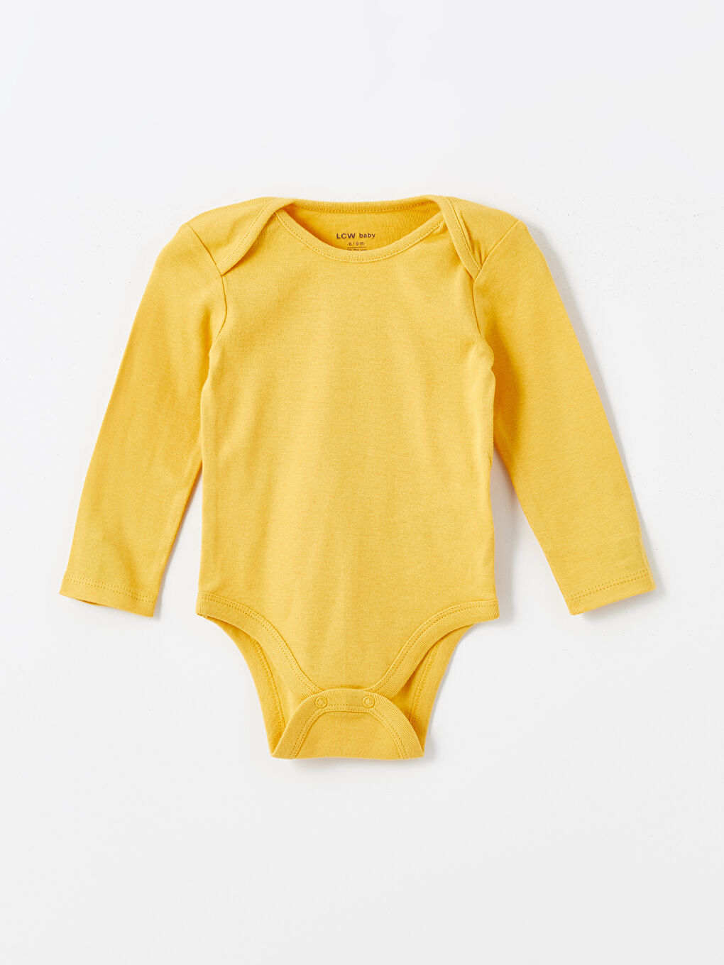 Sarı Bisiklet Yaka Kız Bebek Çıtçıtlı Body