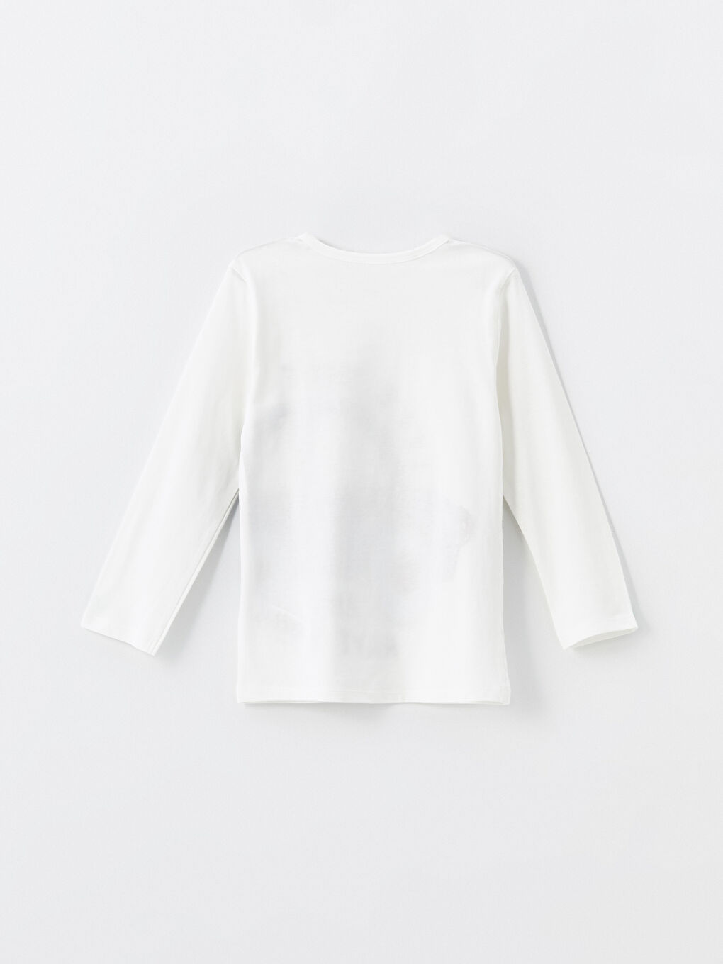 Ekru Bisiklet Yaka Uzun Kollu Baskılı Erkek Bebek Pijama Üst-1