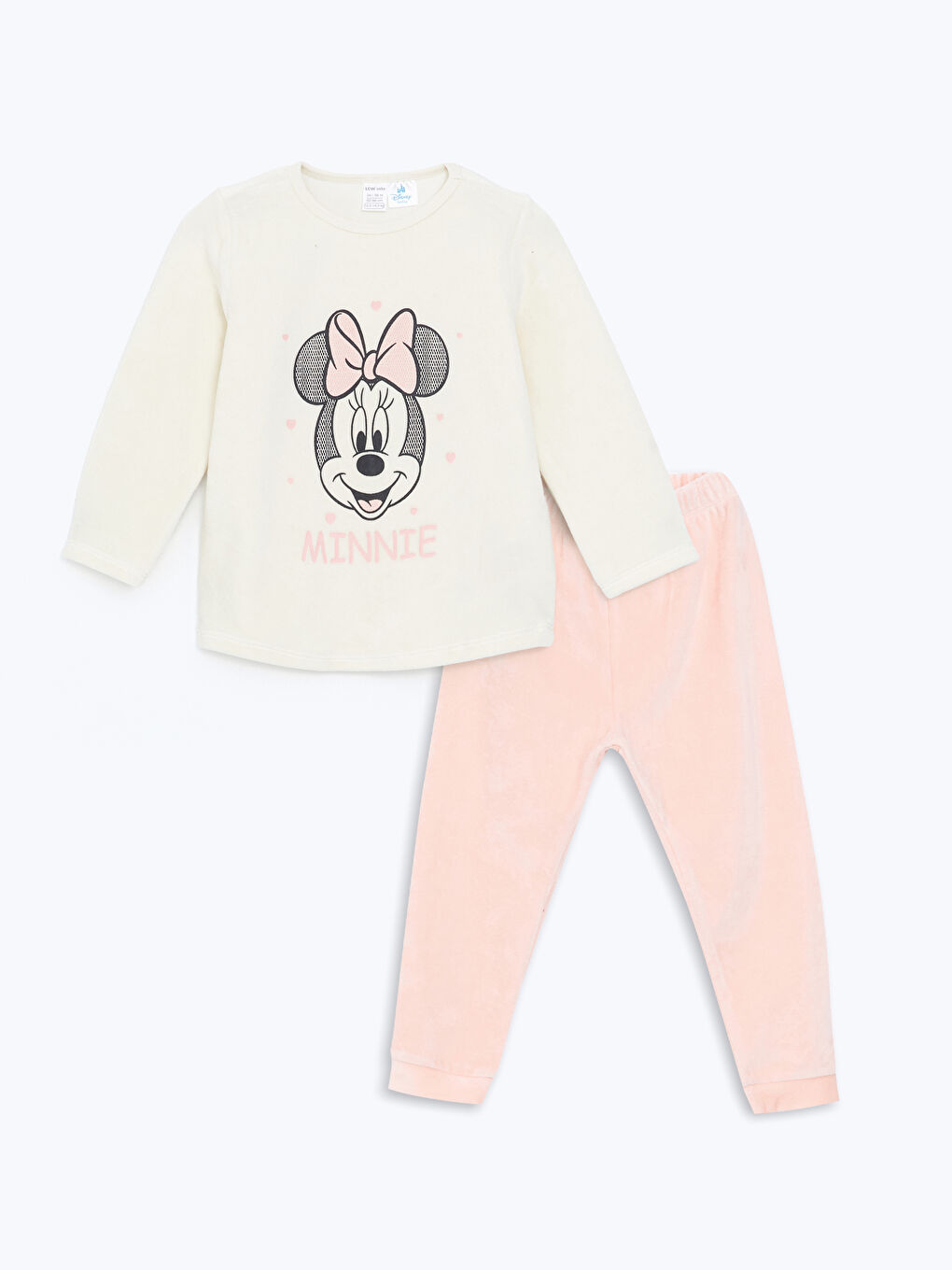 LCW baby Minnie Mouse Printed Baby Girls' T-Shirt and Sweatpants 2 Pack -W4CU48Z1-FDL