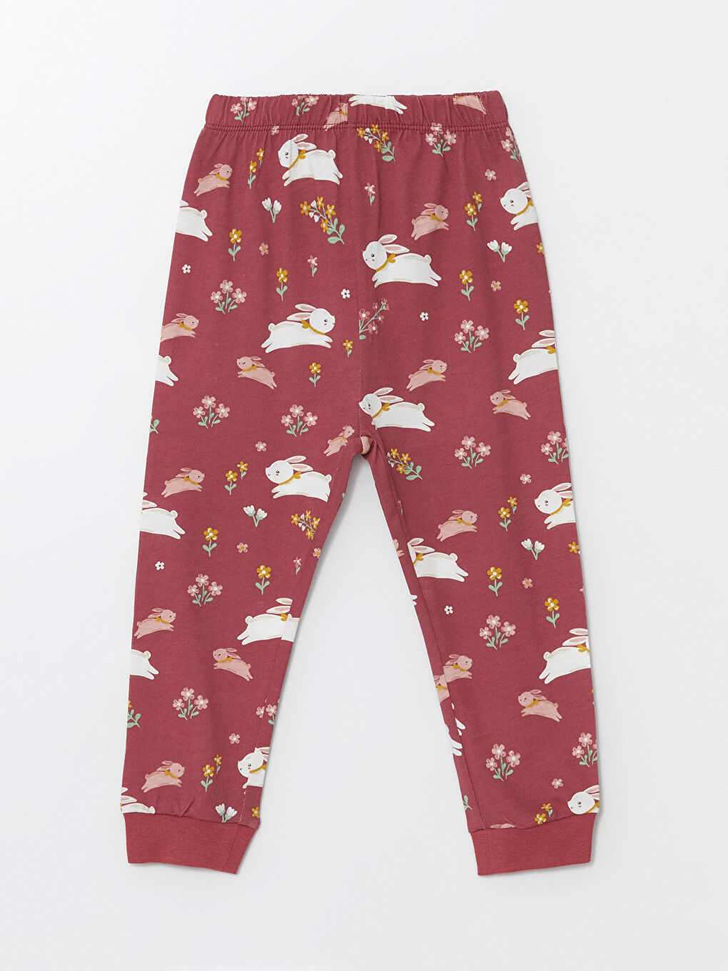 LCW baby Crew Neck Long Sleeve Printed Baby Girls Pyjama Set 2 Pack -W4CU64Z1-FDL