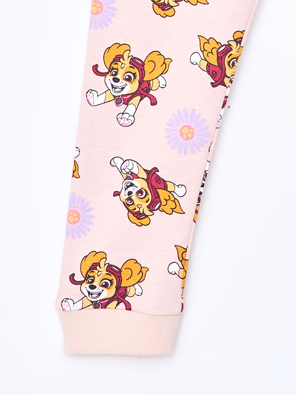 LCW baby Pembe Bisiklet Yaka Uzun Kollu Paw Patrol Baskılı Kız Bebek Pijama Takımı - 5