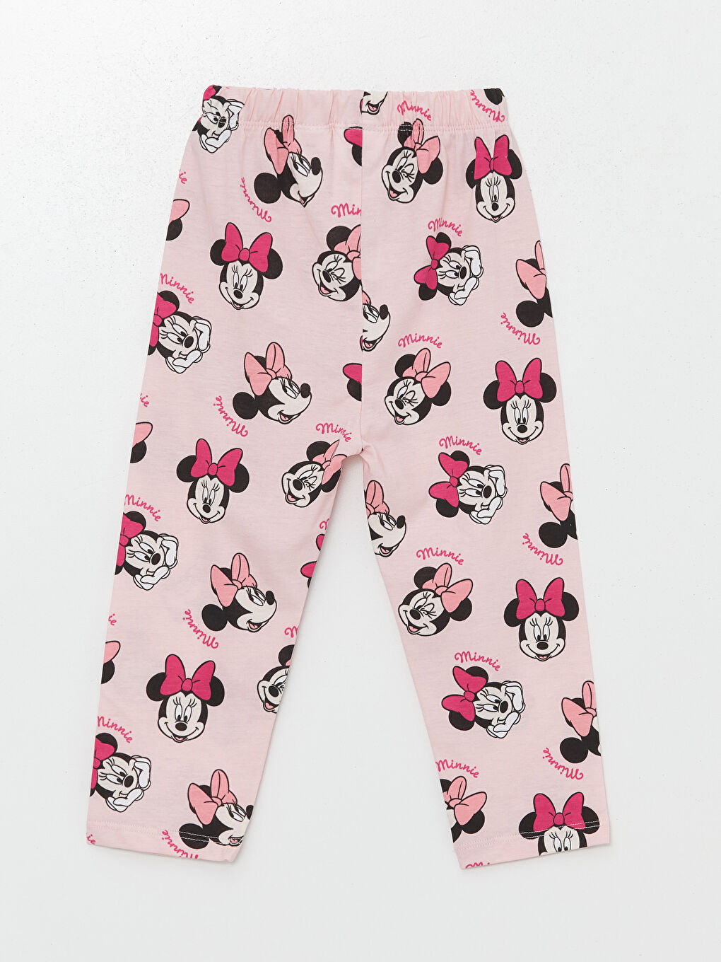 LCW baby Pembe Baskılı Polo Yaka Uzun Kollu Minnie Mouse Baskılı Kız Bebek Pijama Takım - 4