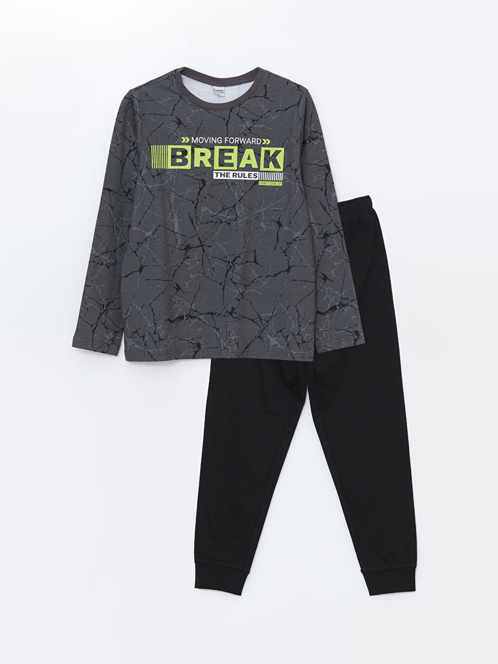 LCW Kids Crew Neck Boys' Pyjama Set -W4CV58Z4-LQ9