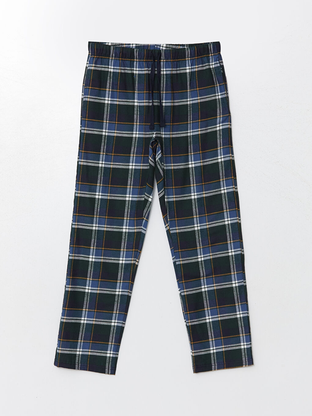 Lacivert Standart Kalıp Ekose Erkek Pijama Alt