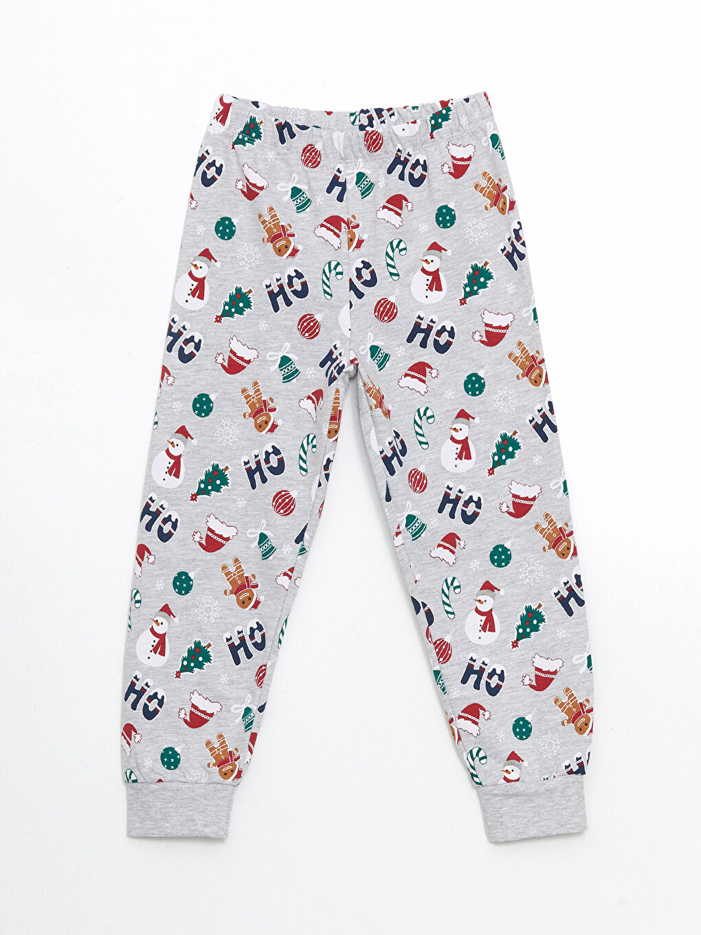 LCW Kids Lacivert Bisiklet Yaka Yılbaşı Temalı Erkek Çocuk Pijama Takımı - 6