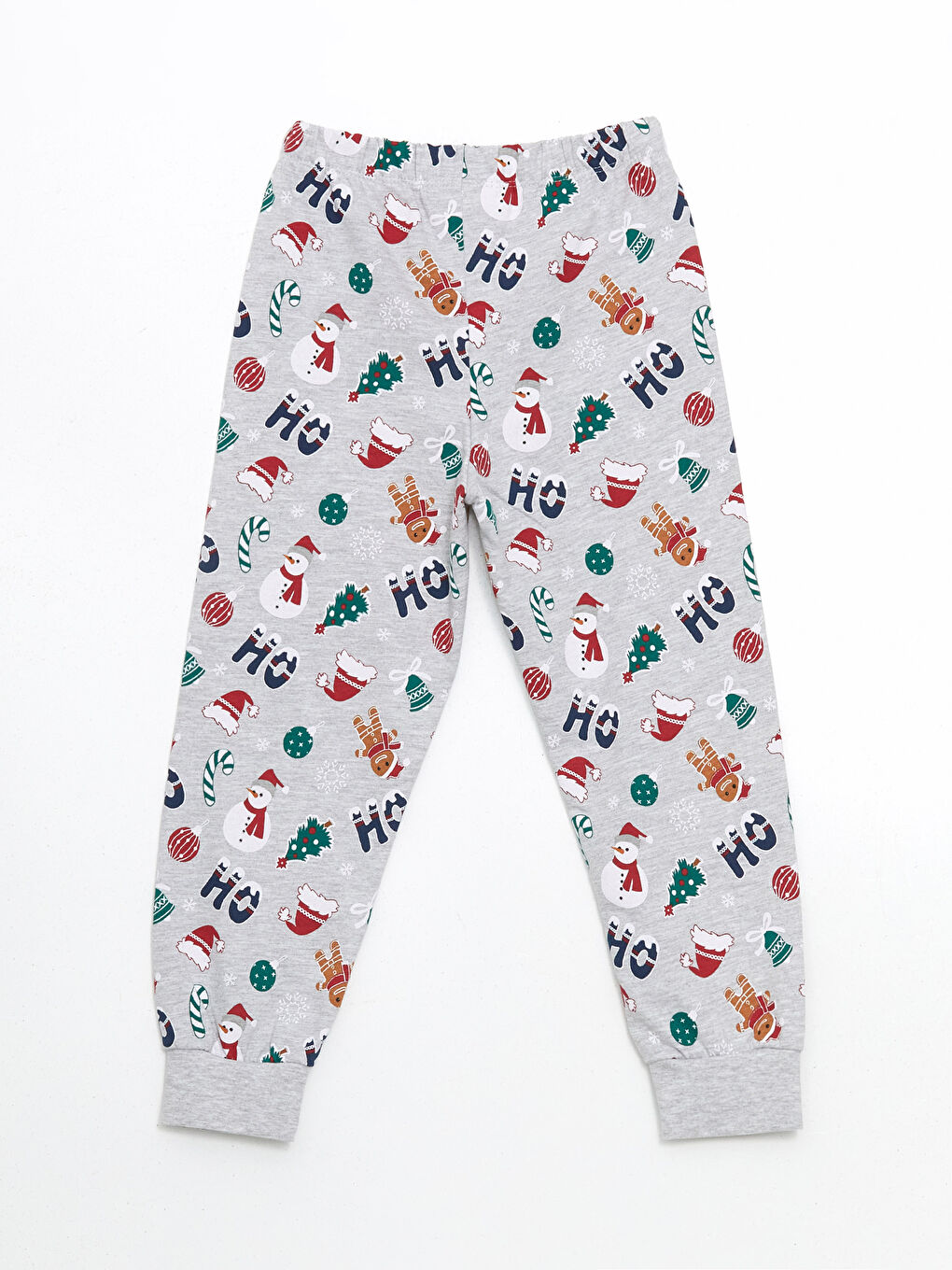 LCW Kids Lacivert Bisiklet Yaka Yılbaşı Temalı Erkek Çocuk Pijama Takımı - 7