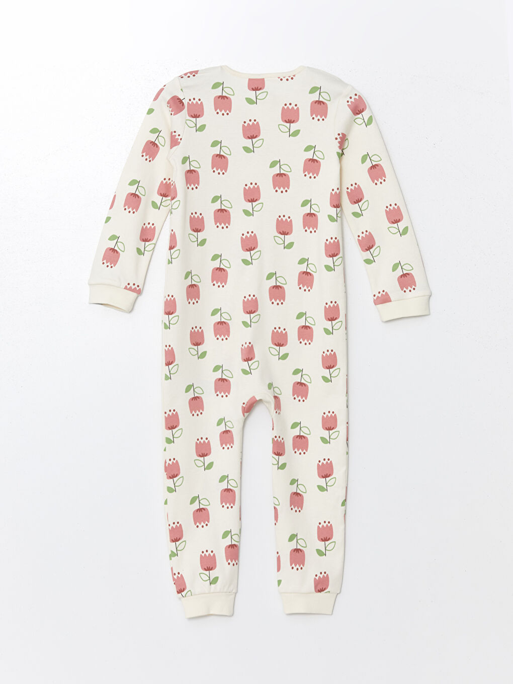 Ekru Kız Bebek Tulum (0-12 Ay Patikli, 12 Ay+ Patiksiz)-1