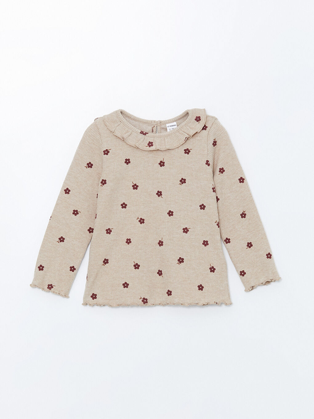 Crew Neck Floral Girls' T-Shirt -W4CY37Z1-LRA