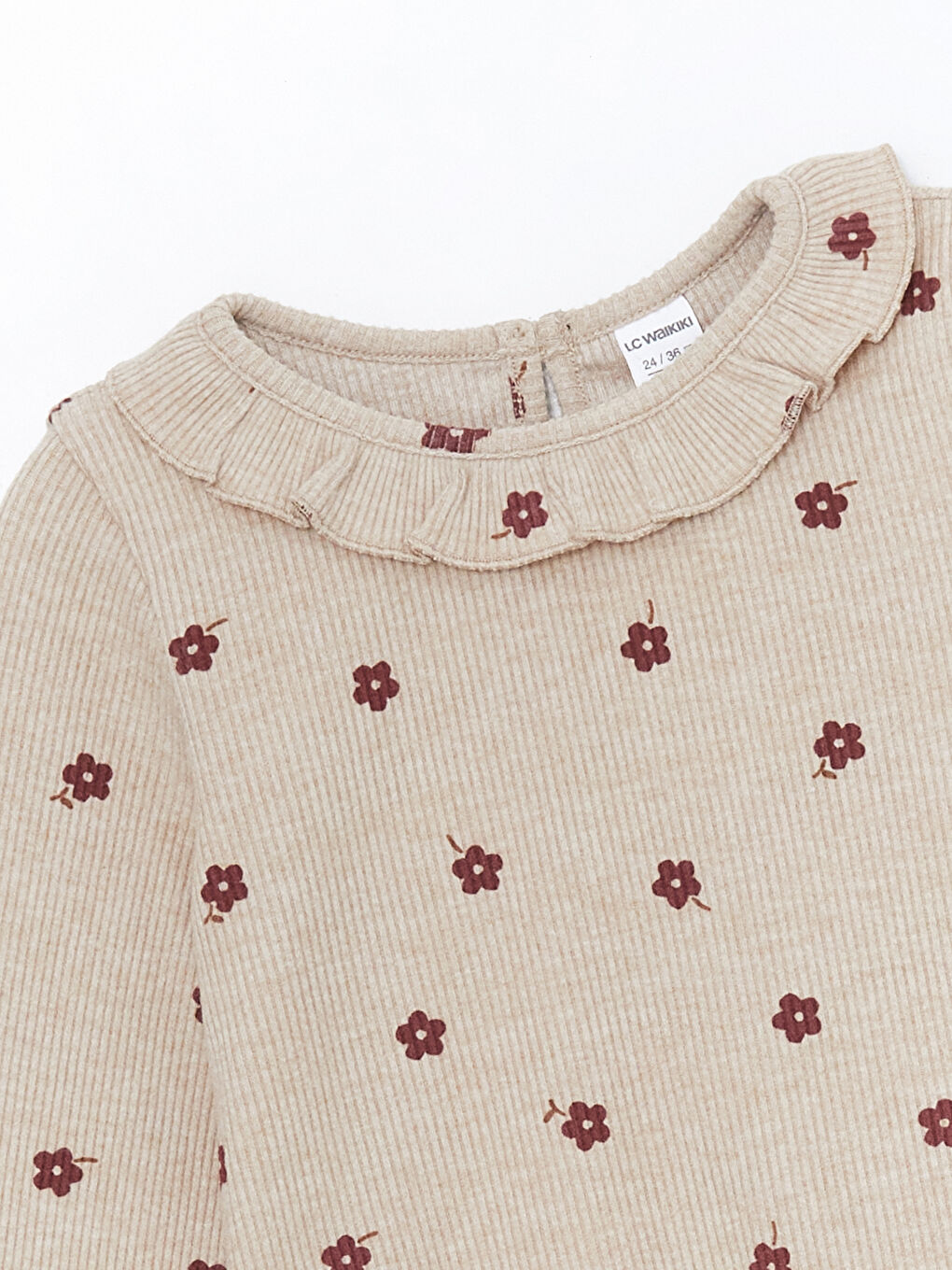 Crew Neck Floral Girls' T-Shirt -W4CY37Z1-LRA