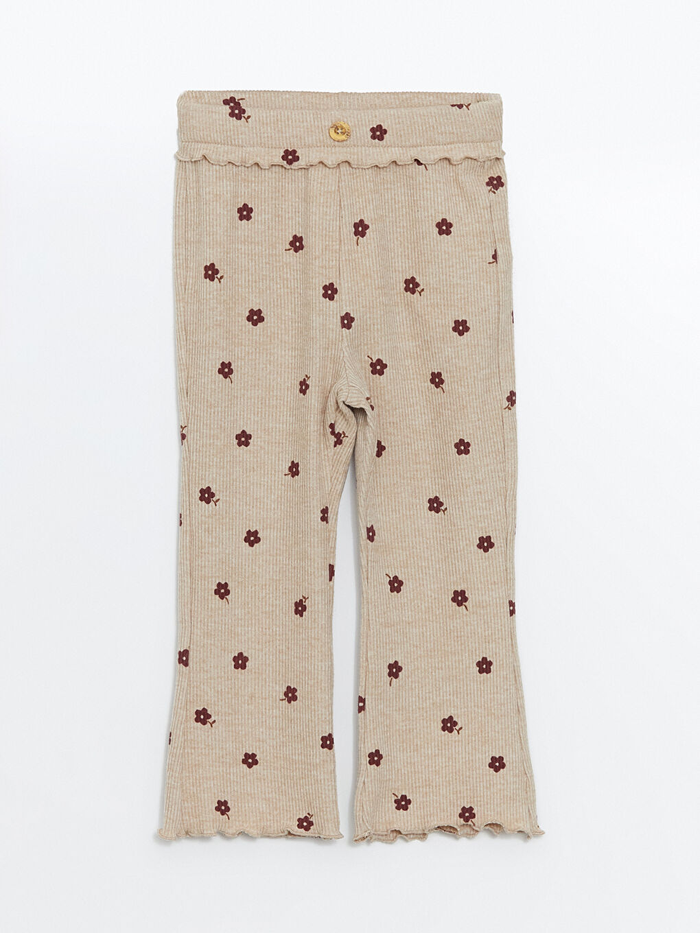LCW Kids Elasticated Waist Floral Girls' Leggings -W4CY38Z1-LRA