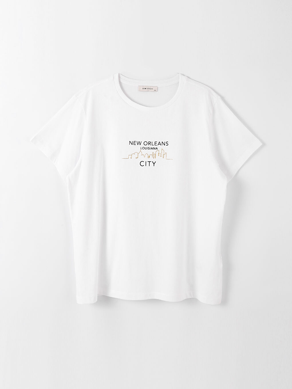 Crew Neck Printed Short Sleeve Women's T-Shirt