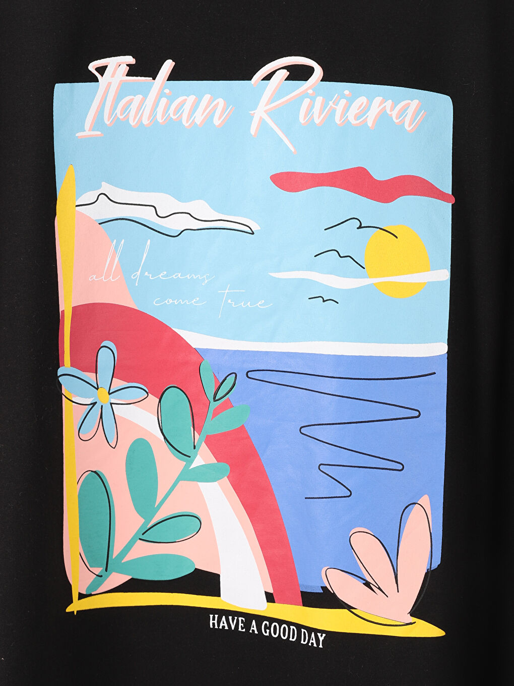 Crew Neck Printed Women's T-Shirt-1