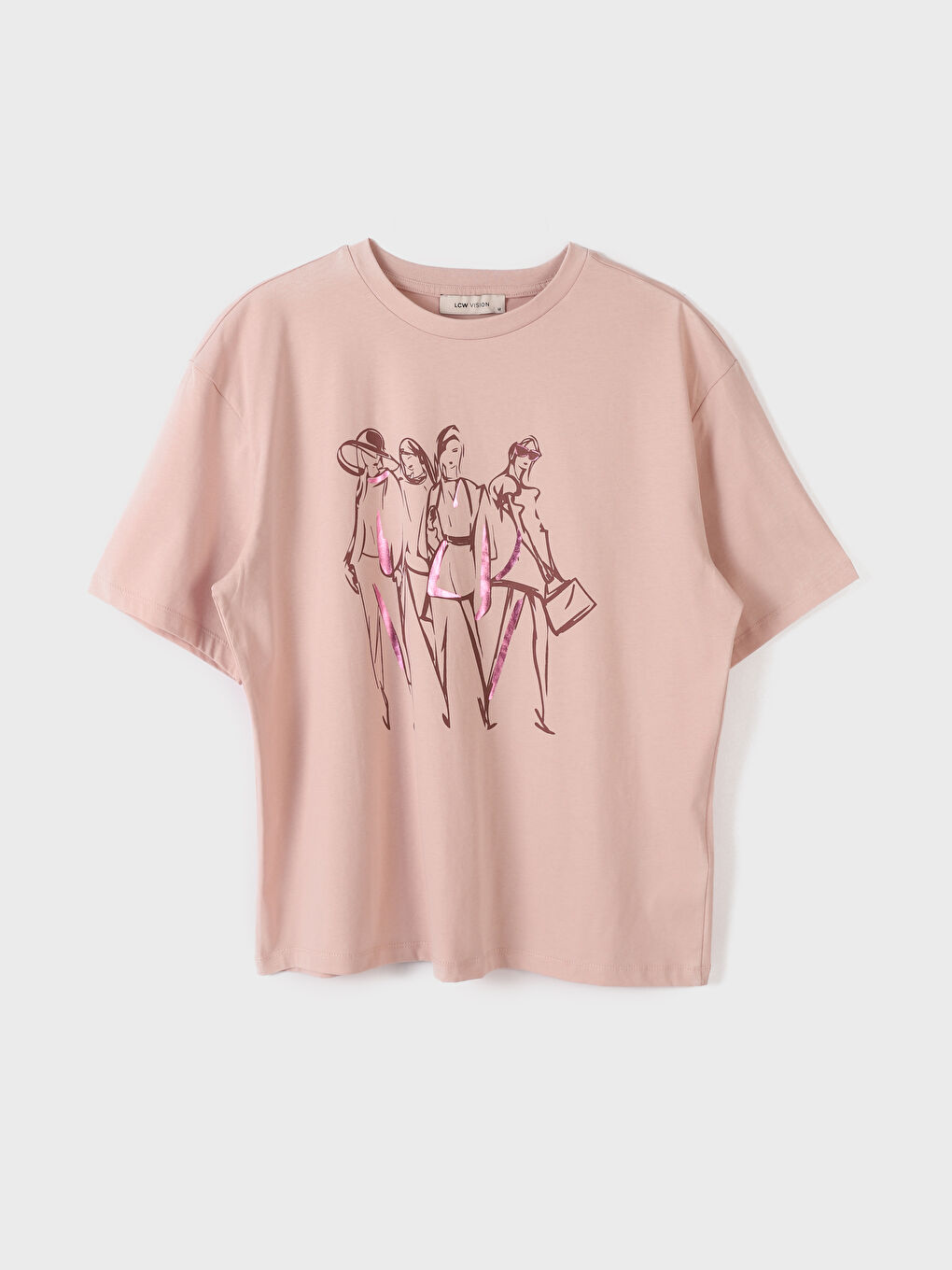Crew Neck Printed Women's T-Shirt