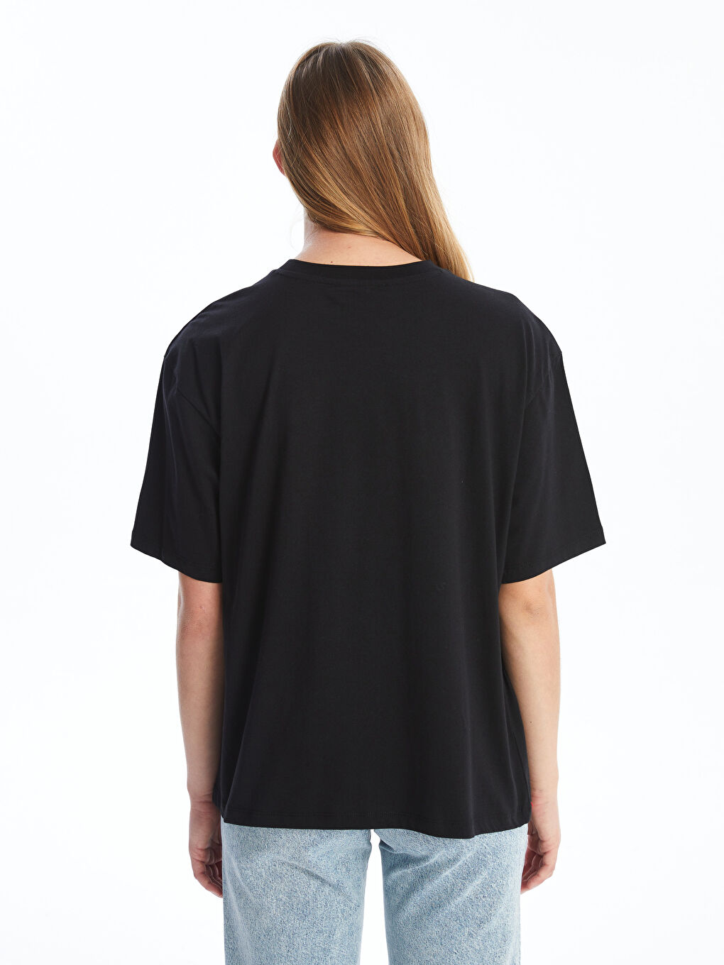 Crew Neck Printed Long Sleeve Women's T-Shirt-3