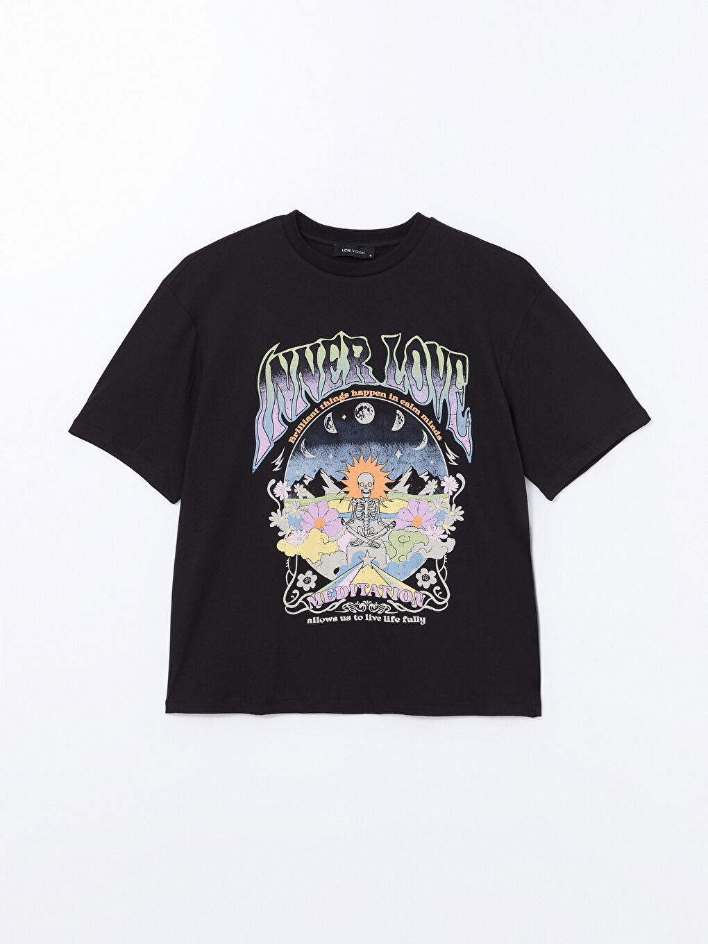 Crew Neck Printed Long Sleeve Women's T-Shirt-4