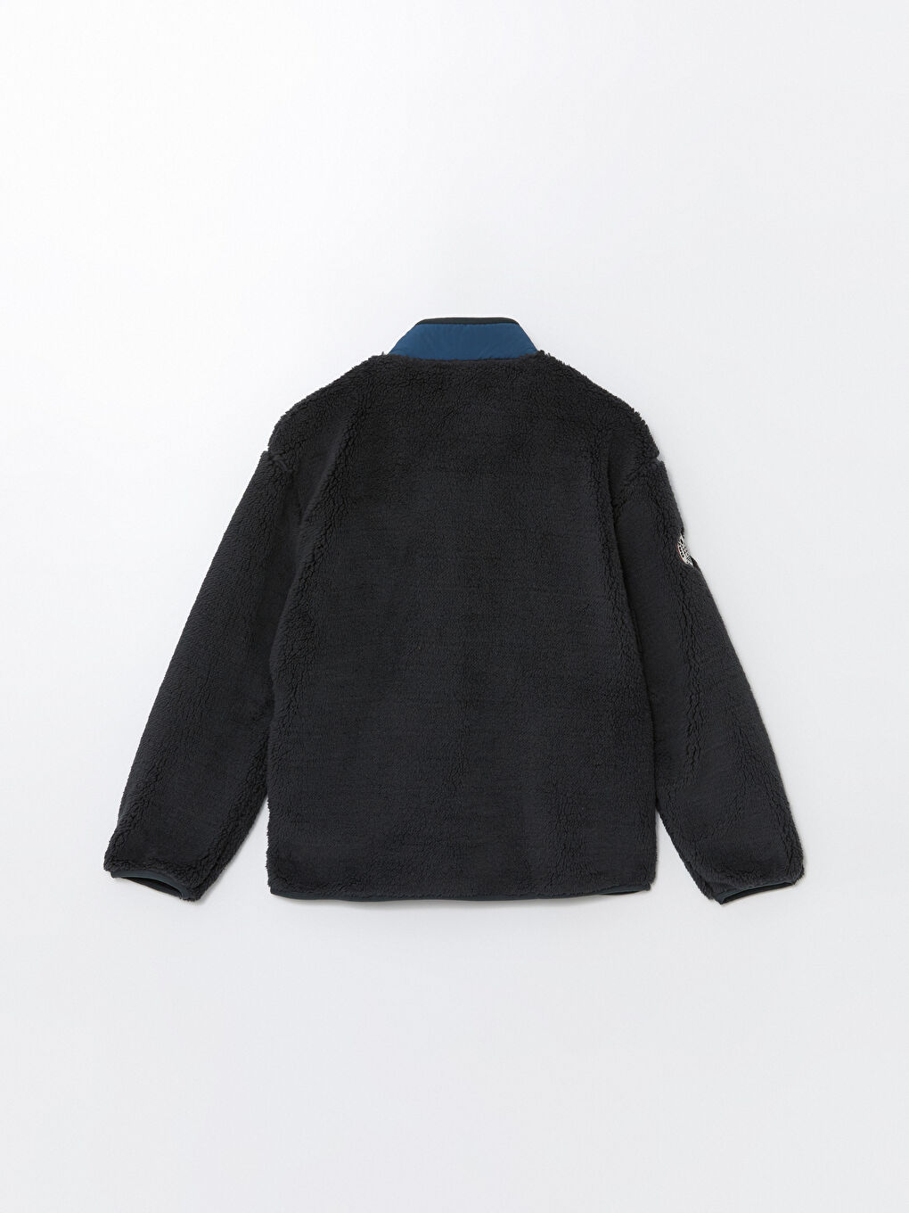 LCW Kids Antrasit Dik Yaka Pelüş Erkek Çocuk Fermuarlı Sweatshirt - 2