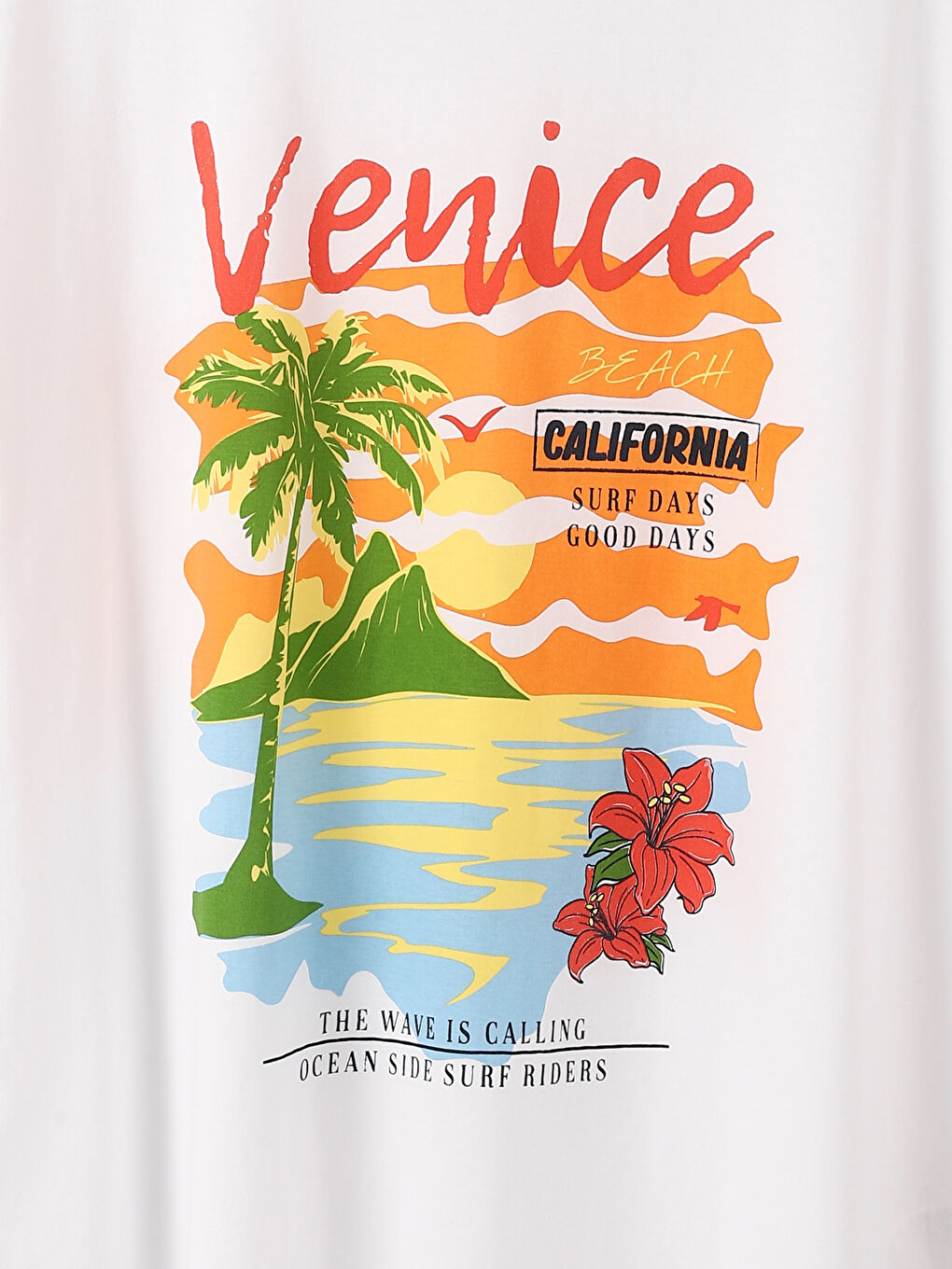 Crew Neck Printed Short Sleeve Oversize Women's T-Shirt-3