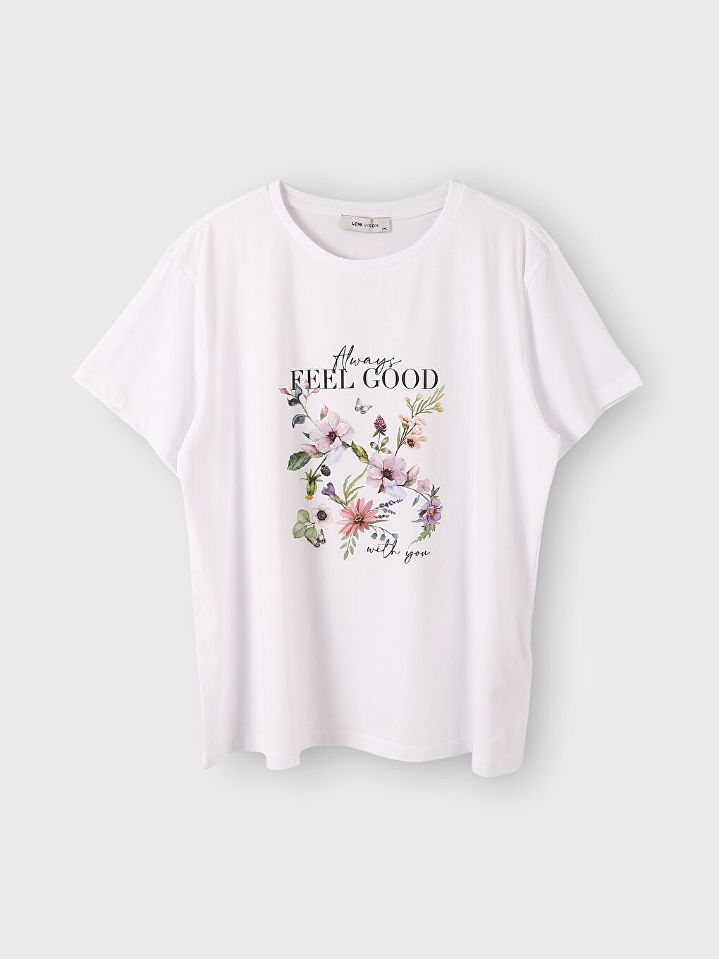 Crew Neck Printed Short Sleeve Women's T-Shirt