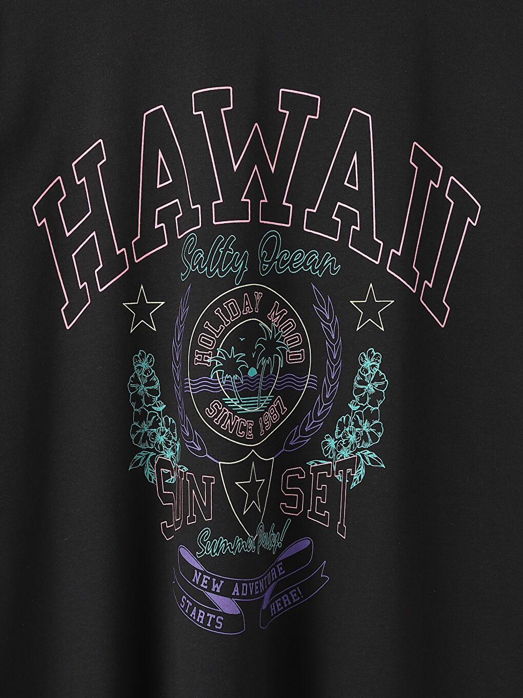 Crew Neck Printed Short Sleeve Women's T-Shirt-3