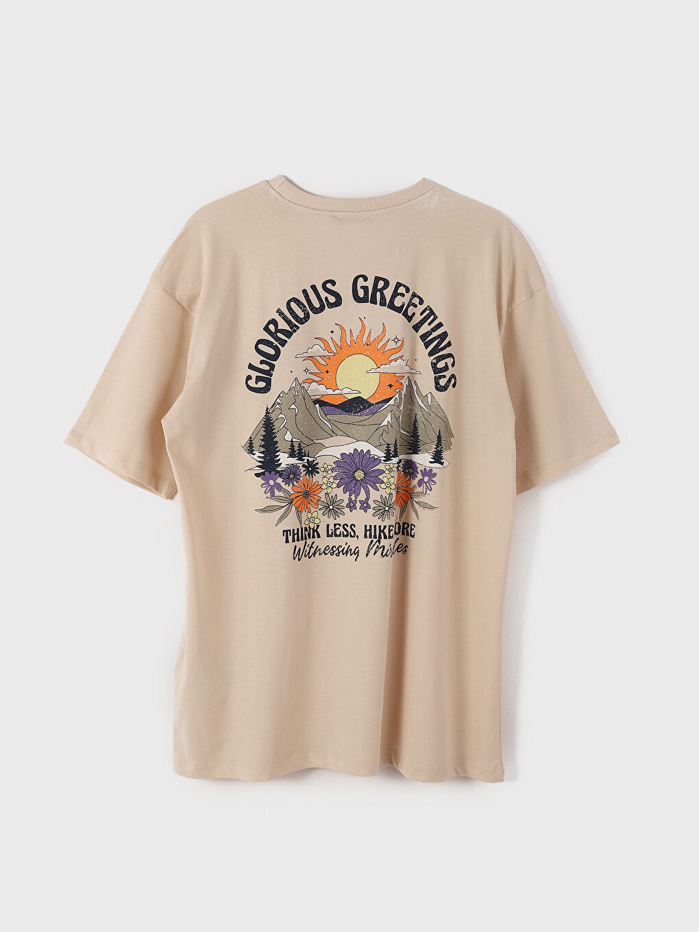 Crew Neck Printed Short Sleeve Women's T-Shirt-1