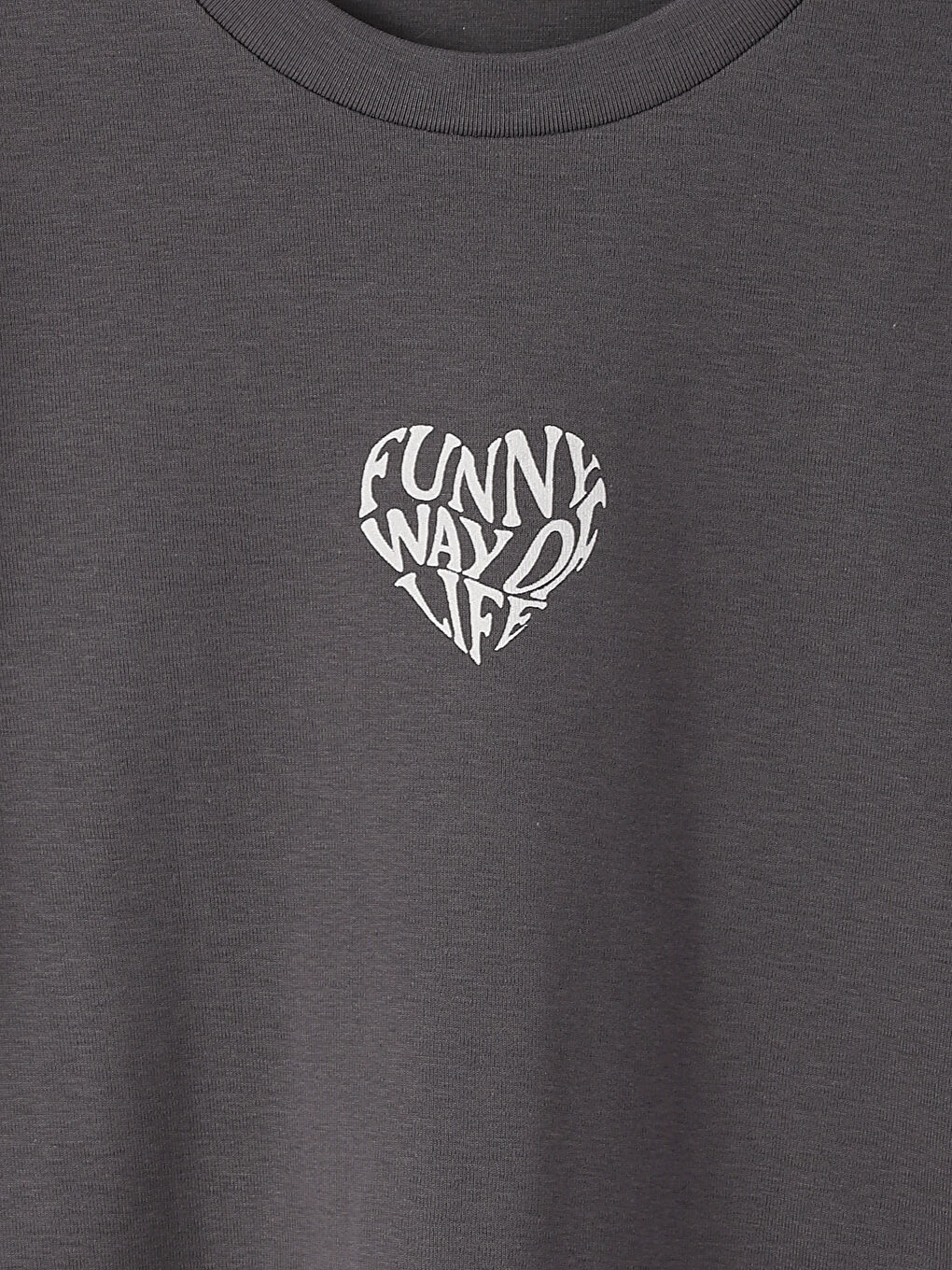 Crew Neck Printed Short Sleeve Women's Crop Top-2