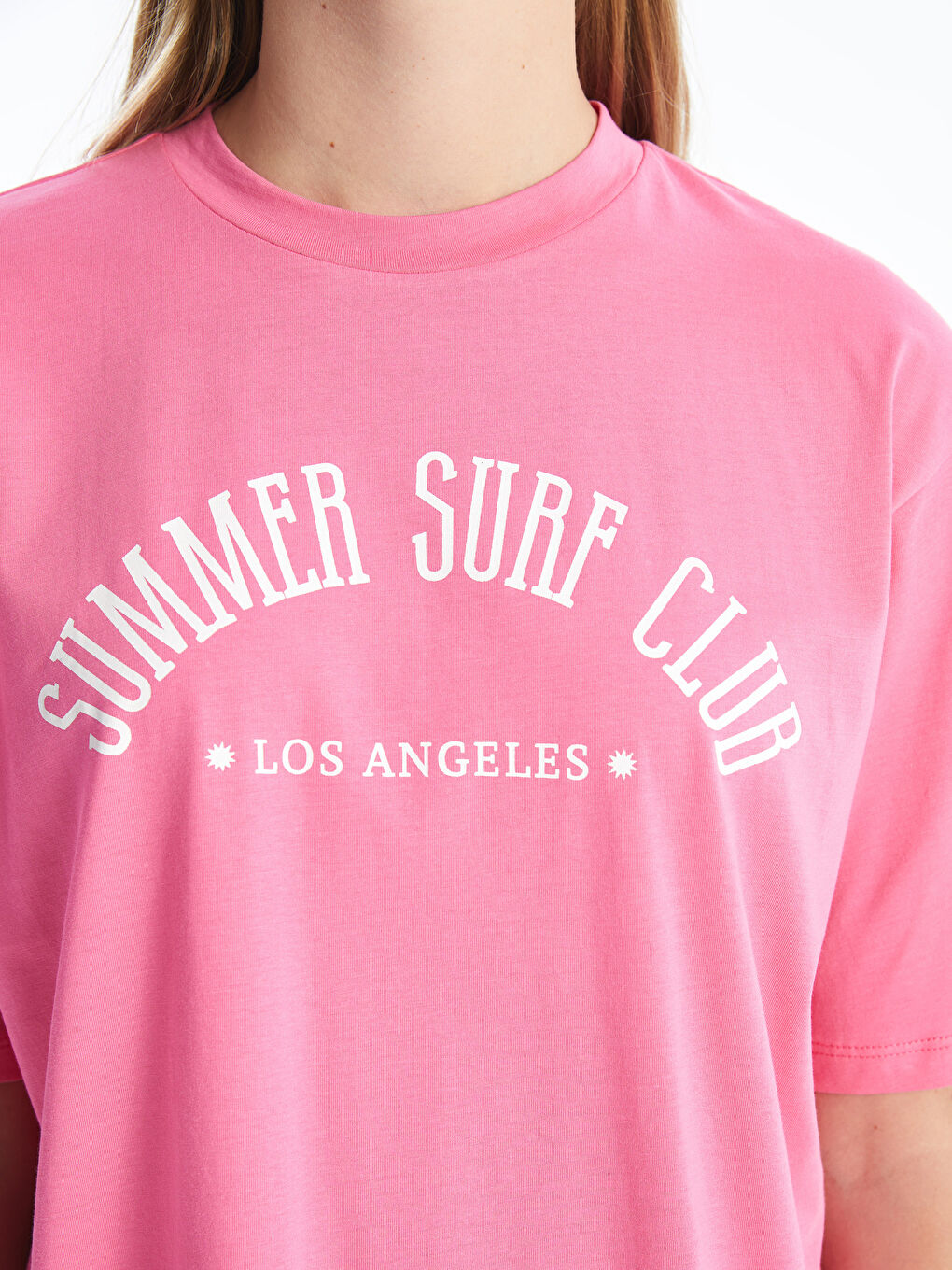 Crew Neck Printed Oversize Women's T-Shirt-2