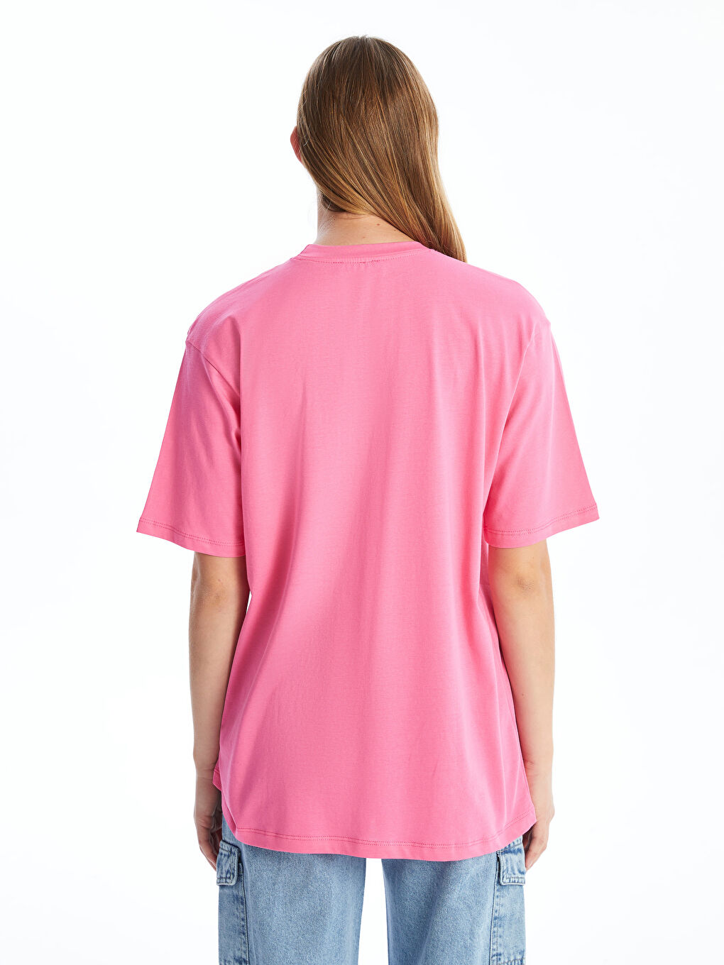Crew Neck Printed Oversize Women's T-Shirt-3