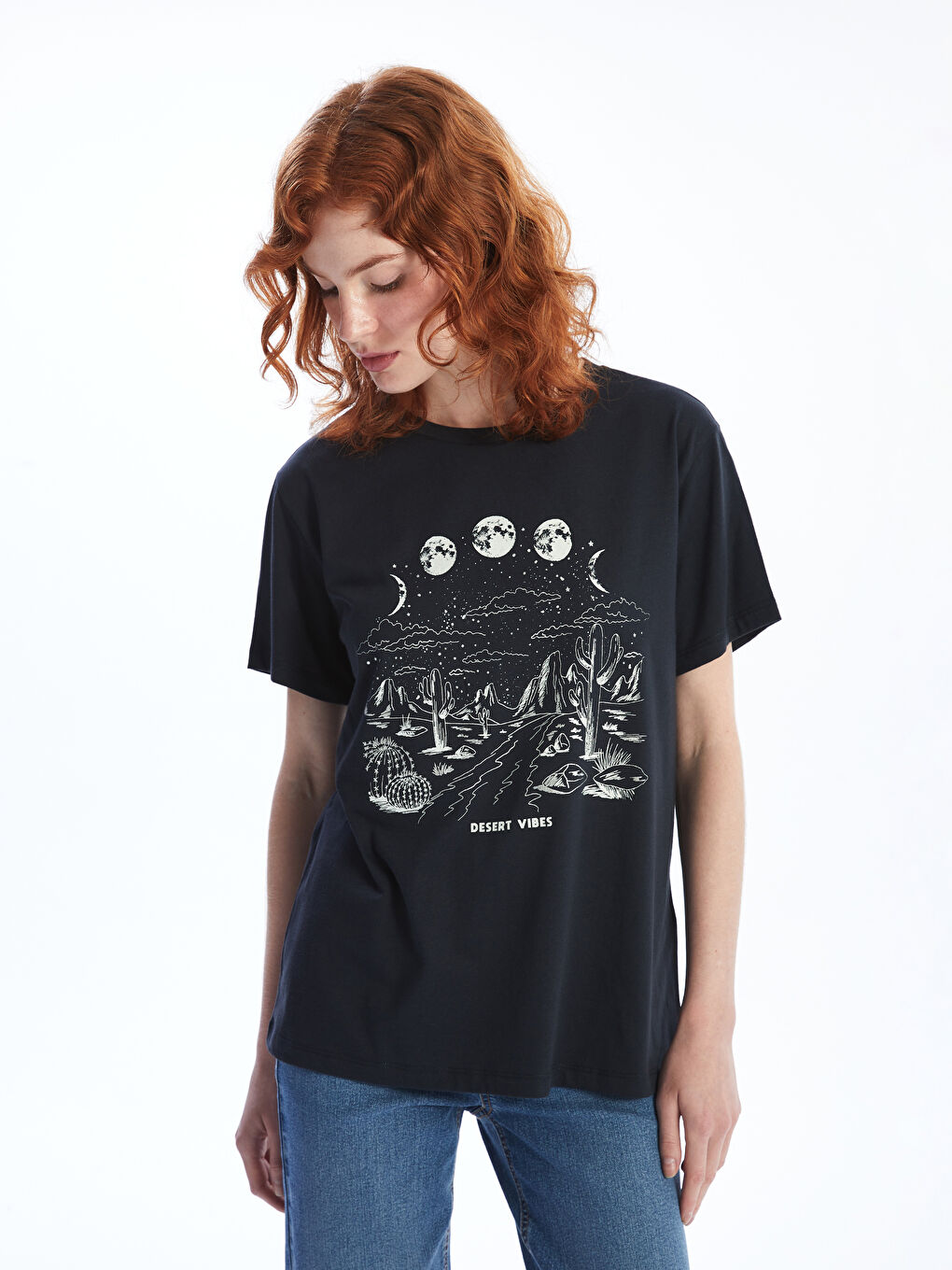 Crew Neck Printed Women's T-Shirt