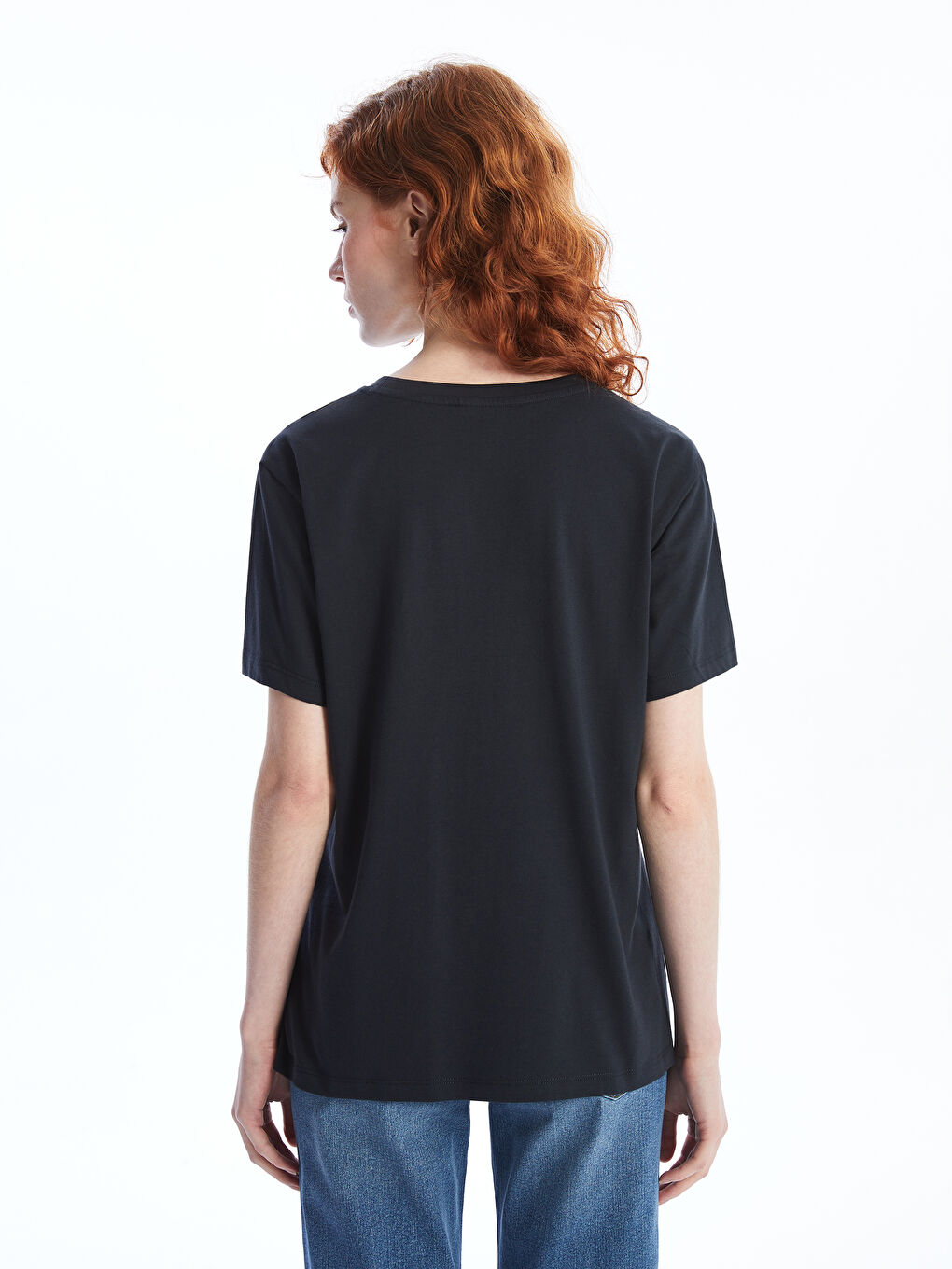 Crew Neck Printed Women's T-Shirt-3