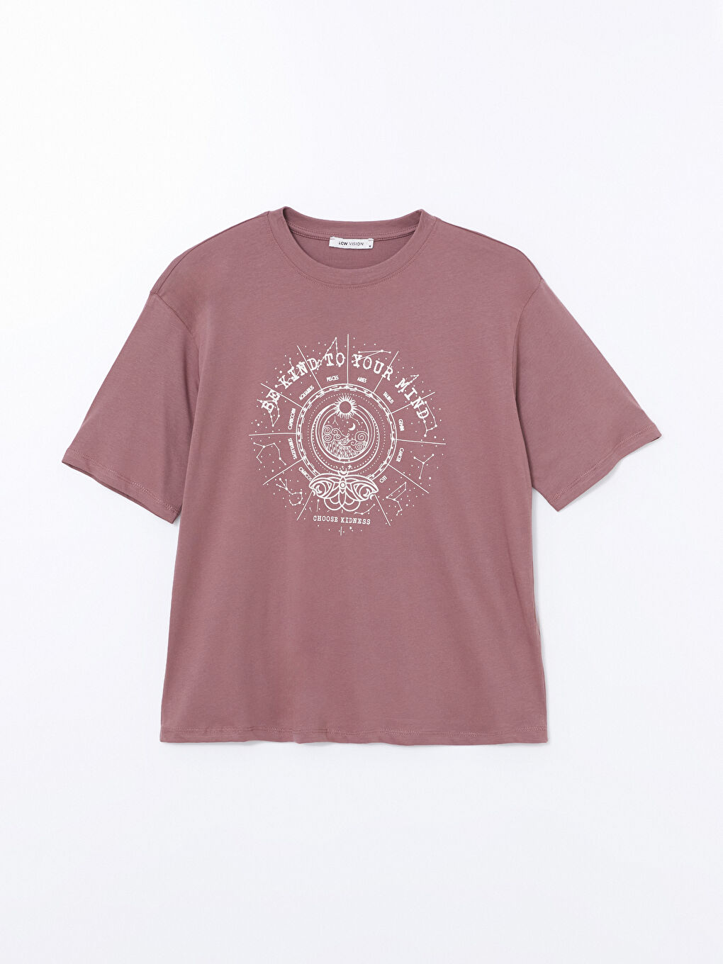 Crew Neck Printed Oversize Women's T-Shirt-4