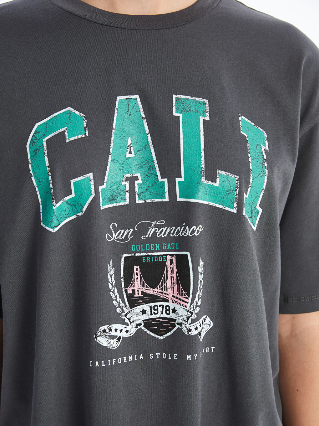 Crew Neck Printed Short Sleeve Women's T-Shirt-2