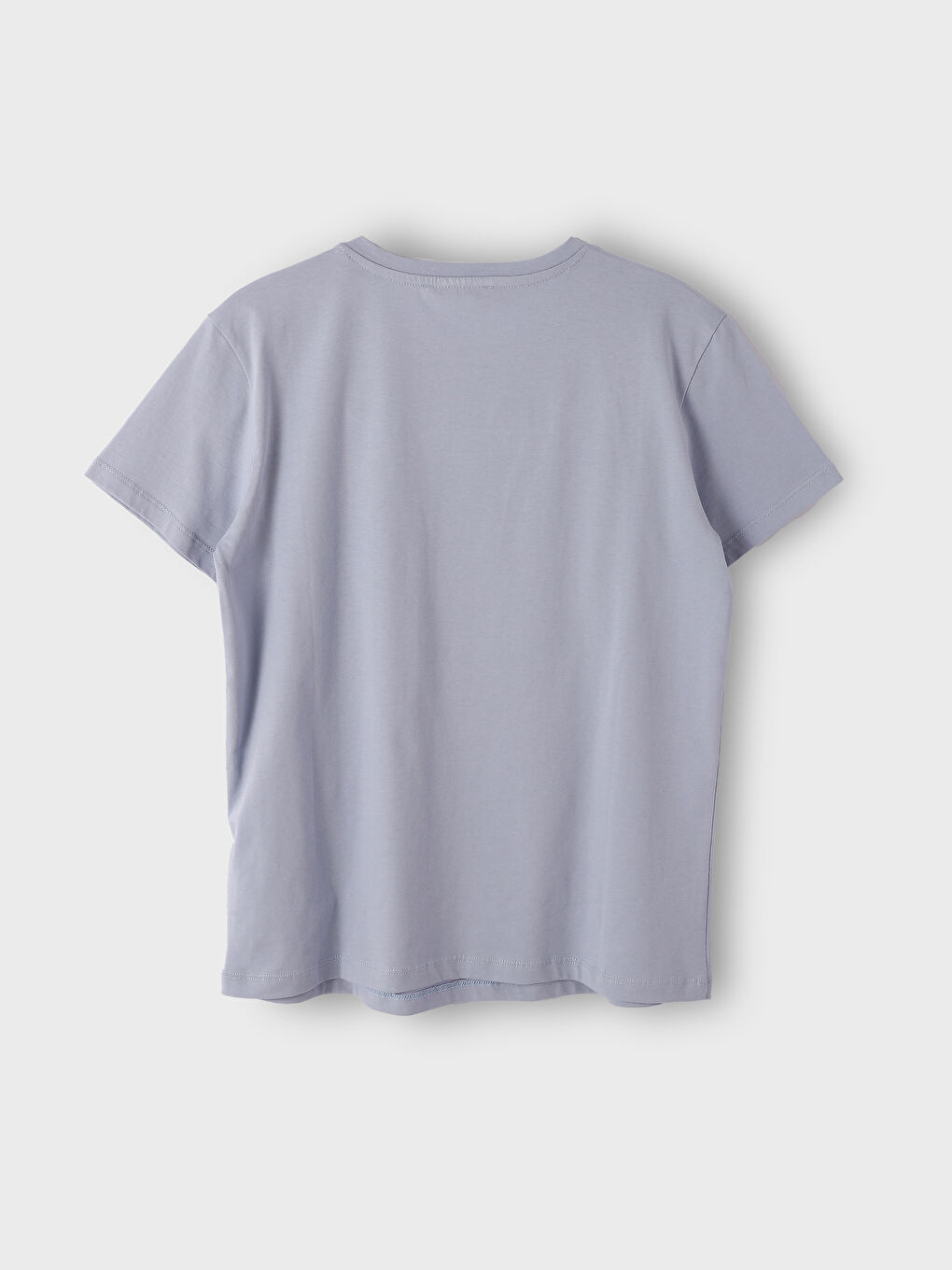 تيشيرت نسائي بأكمام قصيرة وياقة دائرية مطبوع-7