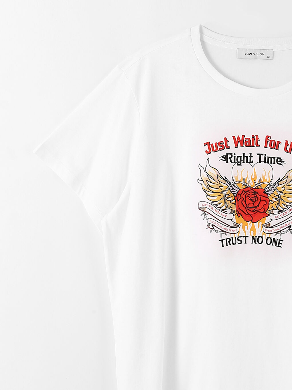 Crew Neck Printed Short Sleeve T-Shirt-1