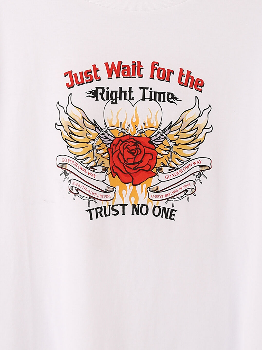 Crew Neck Printed Short Sleeve T-Shirt-2