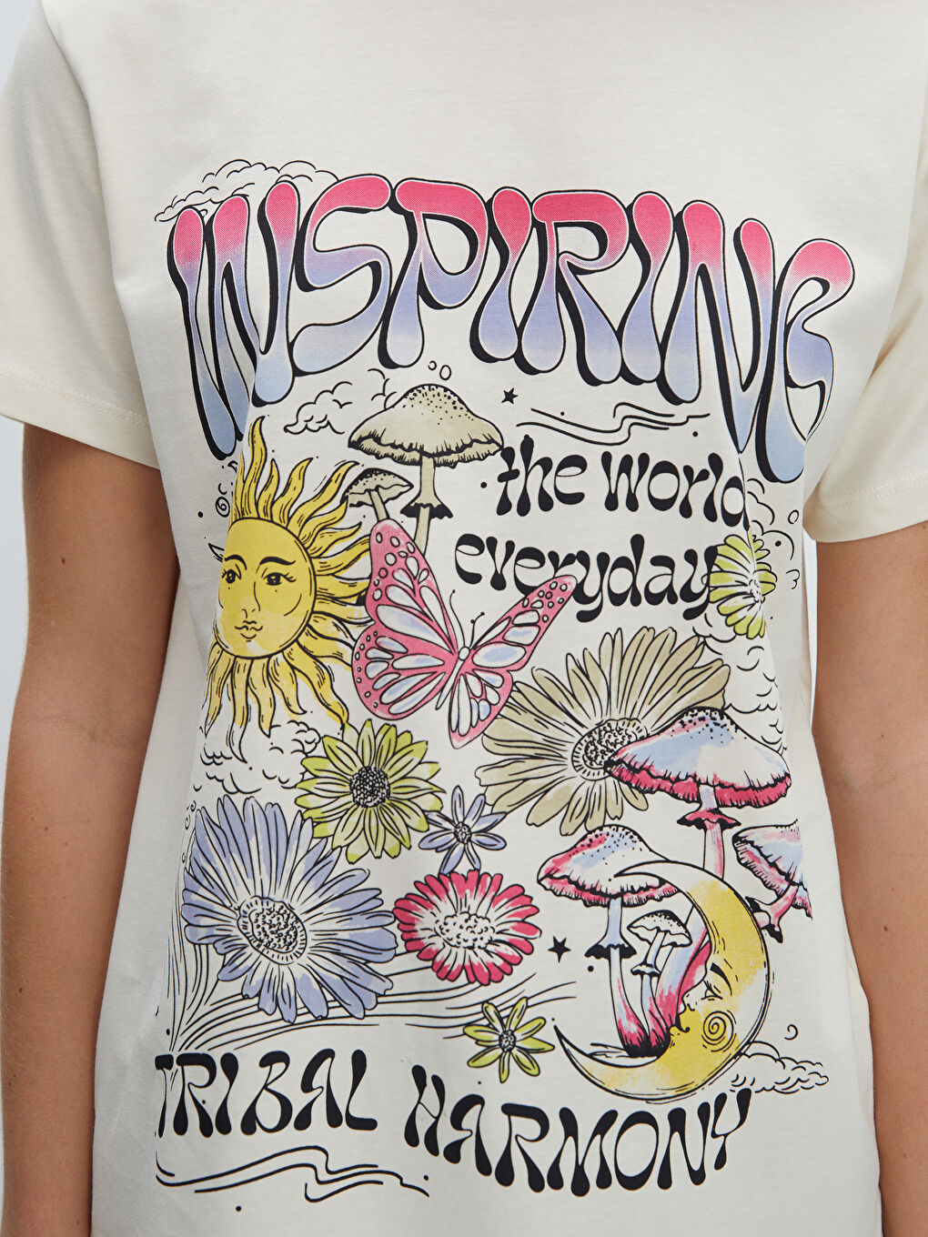 Crew Neck Printed Women's T-Shirt -W4DA55Z8-R9J