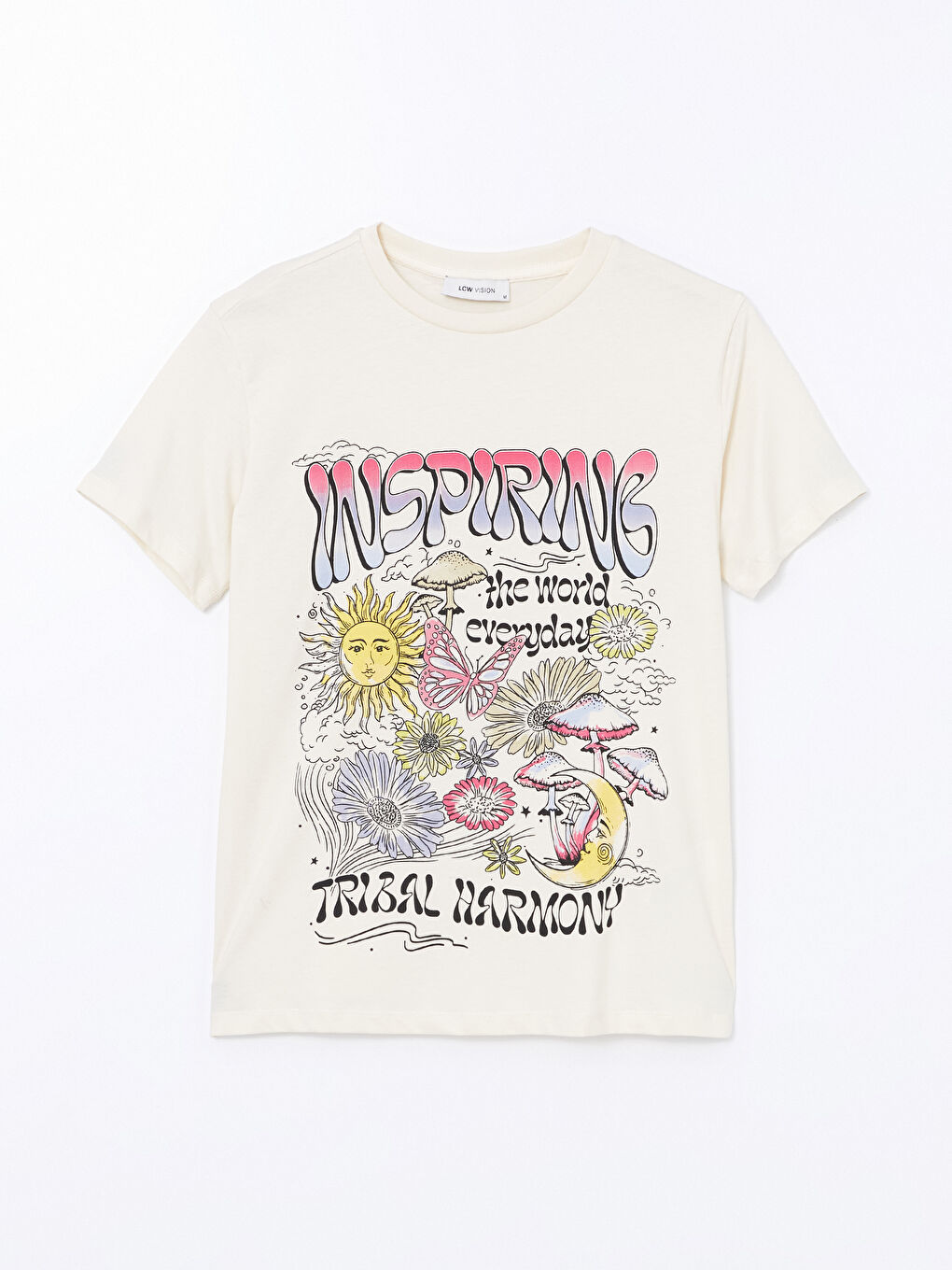 Crew Neck Printed Women's T-Shirt -W4DA55Z8-R9J
