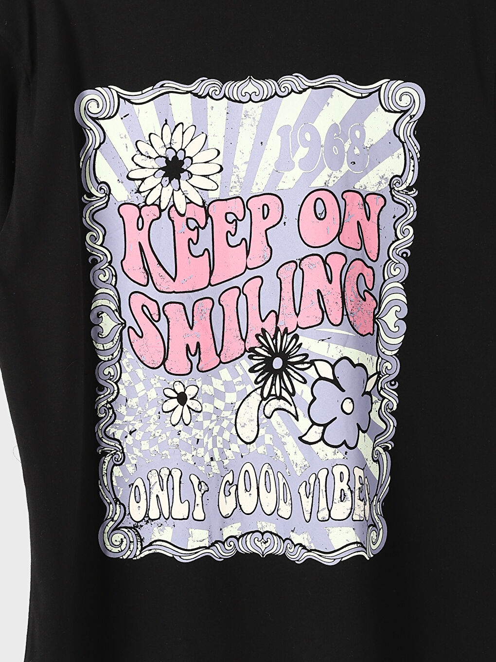 Crew Neck Printed Oversize Women's T-Shirt-6