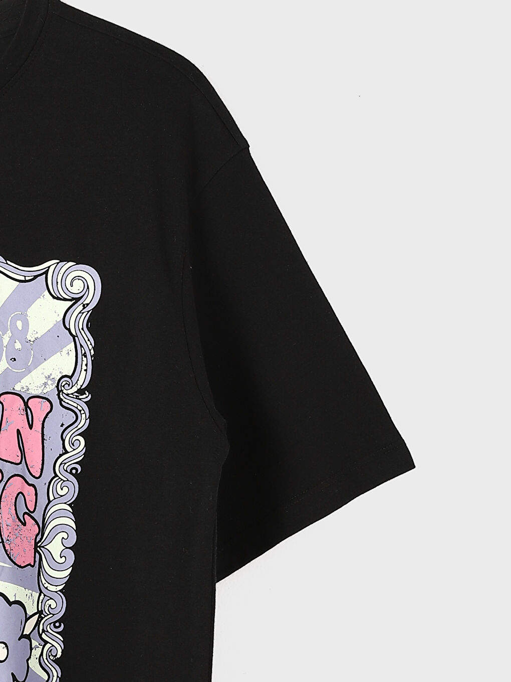 Crew Neck Printed Oversize Women's T-Shirt-7