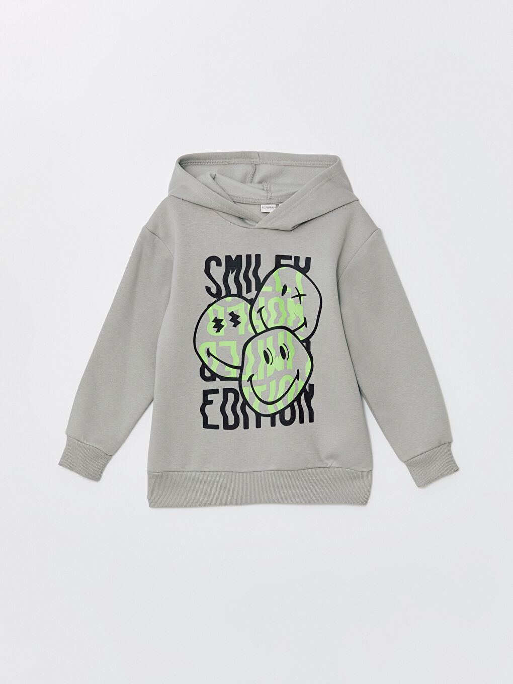 LCW Kids Gri Kapüşonlu Erkek Çocuk Kalın Sweatshirt