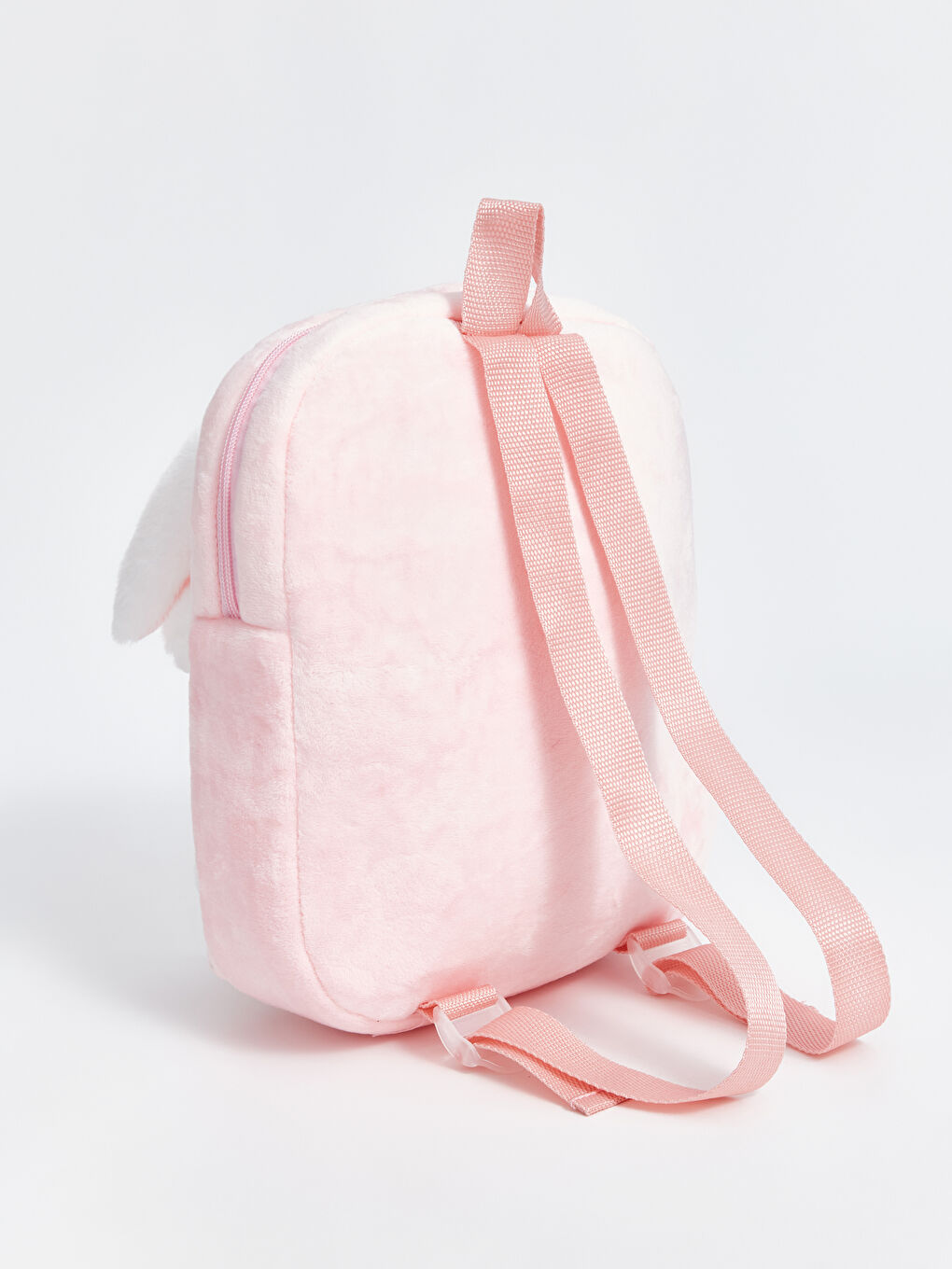 Pembe Pelüş Tavşan Figürlü Kız Çocuk Sırt Çantası-3