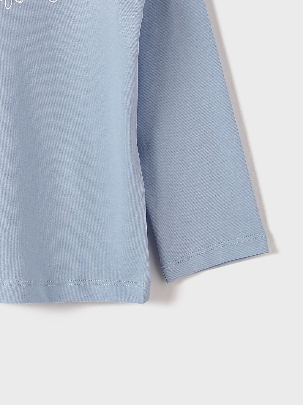 Crew Neck Printed Long Sleeve Girls' T-Shirt-3